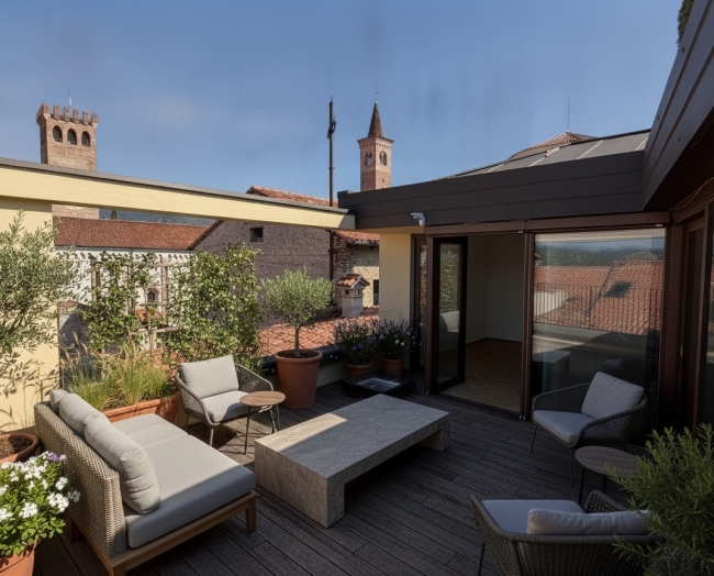 Moderno appartamento duplex con vista in centro storico a Bassano del Grappa